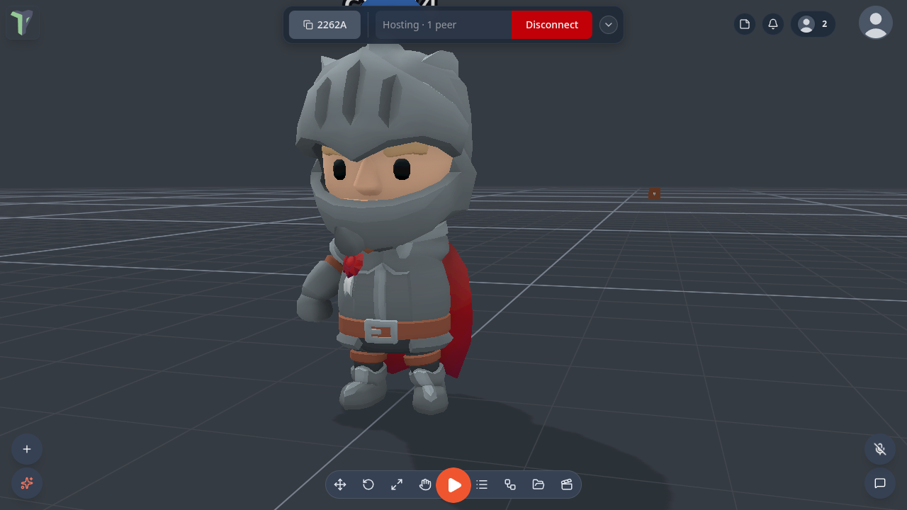 Another person's character, a Knight, standing where their camera is